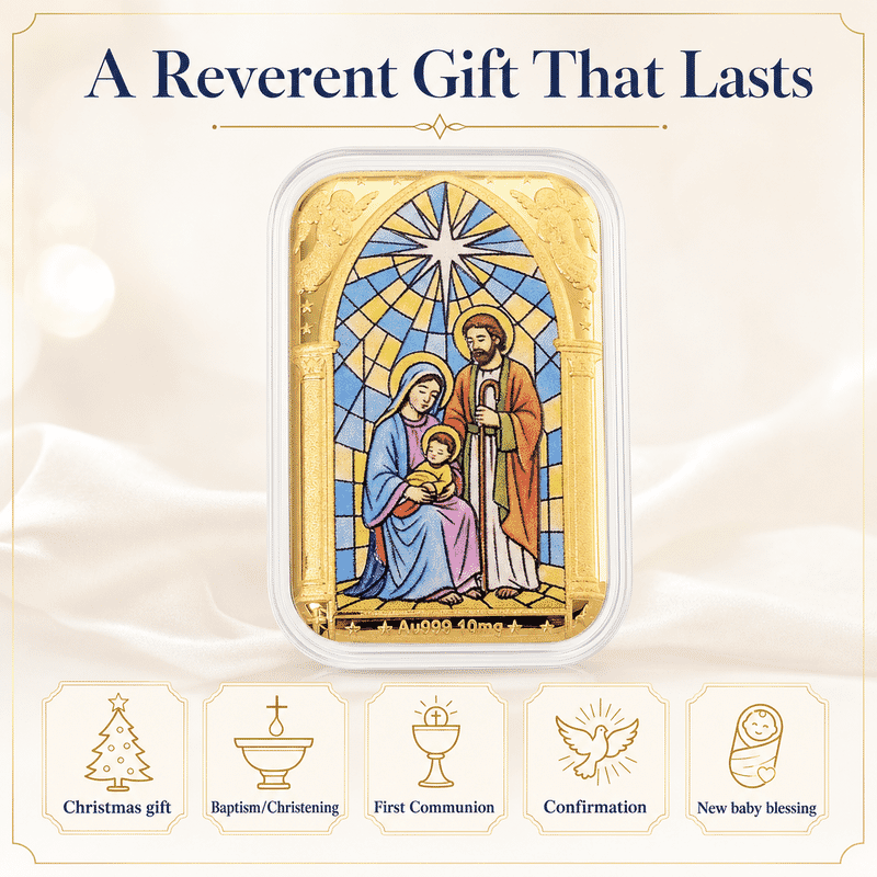 Holy Family 24k Gold Embossed Sheet 10mg