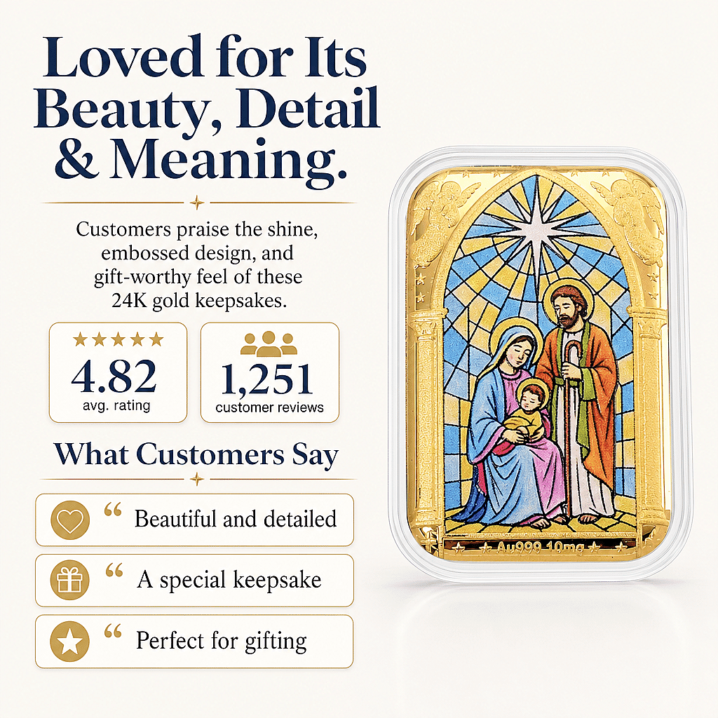 Holy Family 24k Gold Embossed Sheet 10mg