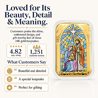 Holy Family 24k Gold Embossed Sheet 10mg
