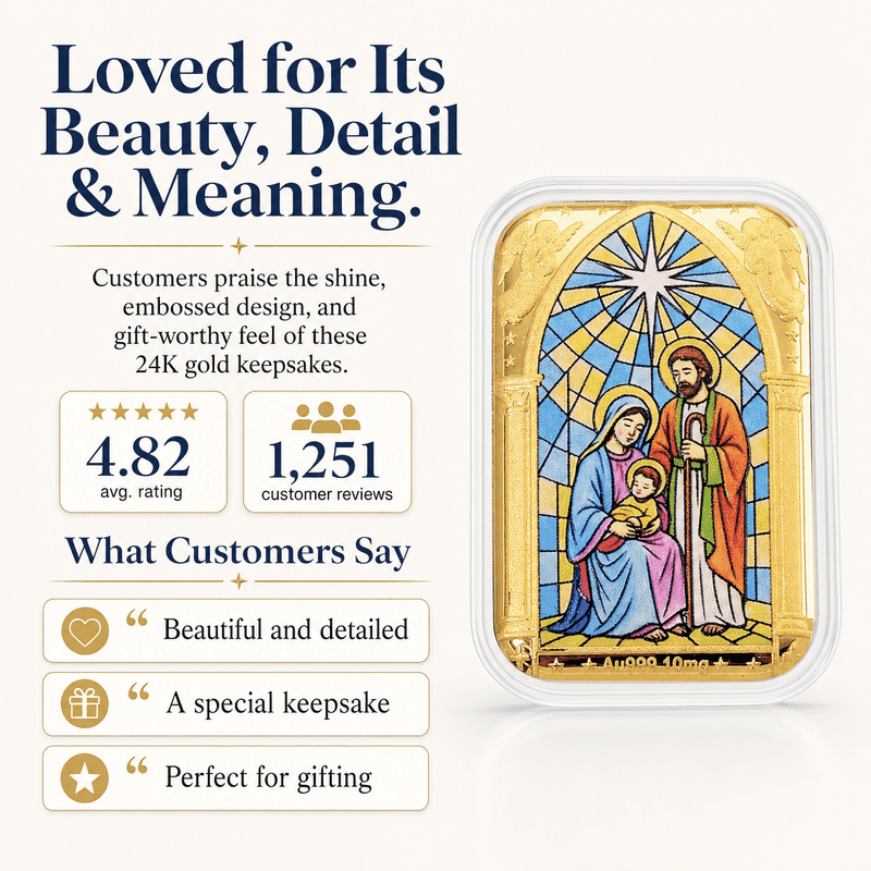 Holy Family 24k Gold Embossed Sheet 10mg