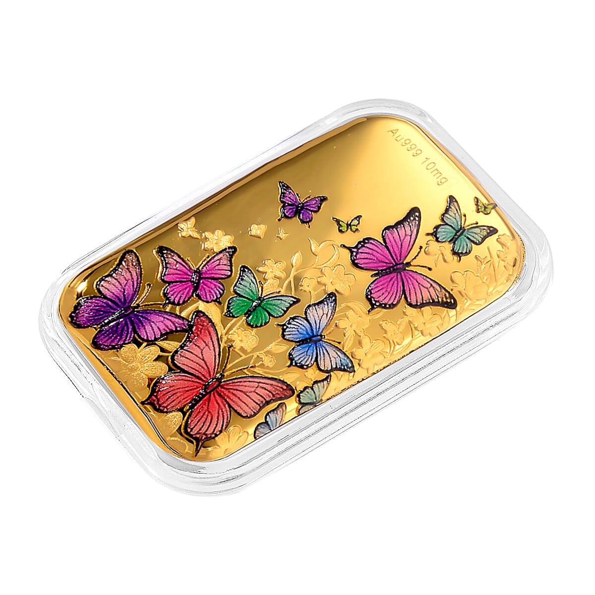 24K Gold Garden of Dreams - Colorful Butterfly Symphony Embossed Sheet (31x45.5mm) 10mg image number 2