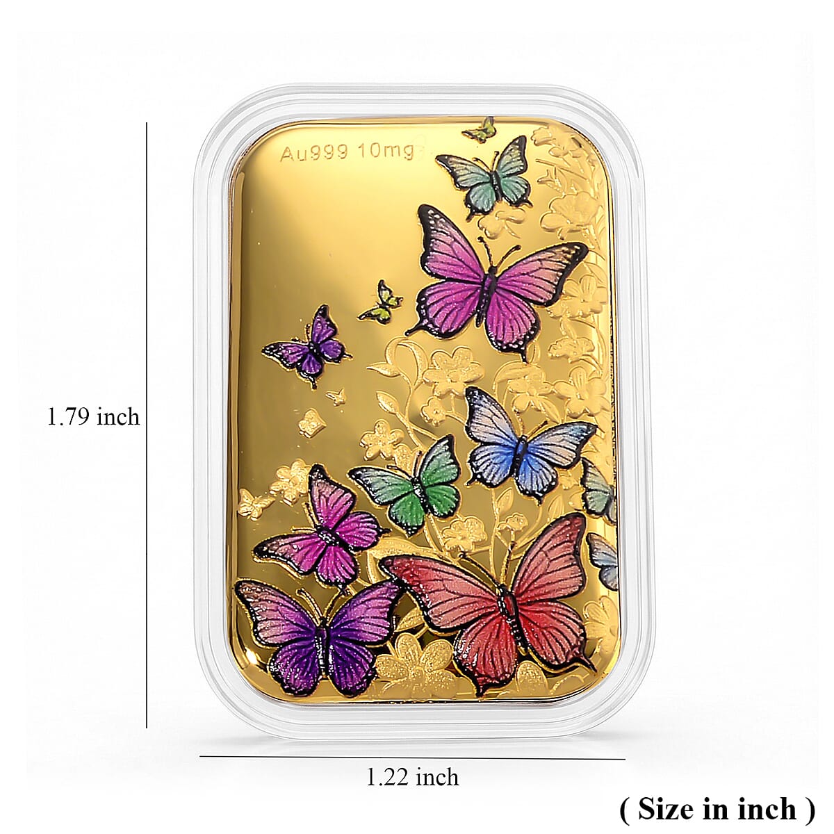 24K Gold Garden of Dreams - Colorful Butterfly Symphony Embossed Sheet (31x45.5mm) 10mg image number 4
