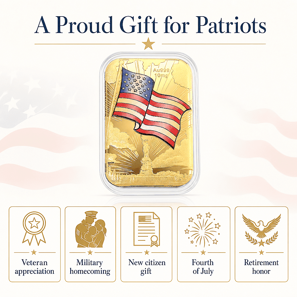 American Glory 24k Gold Embossed Sheet 10mg
