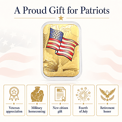 American Glory 24k Gold Embossed Sheet 10mg