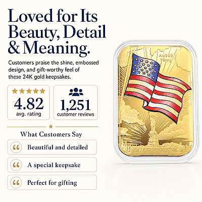 American Glory 24k Gold Embossed Sheet 10mg