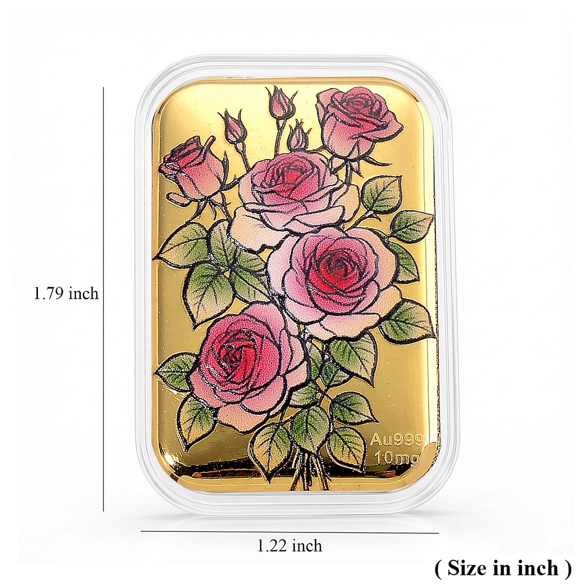 24K Gold Blooming Love - Eternal Rose Garden Embossed Sheet (31x45.5mm) 10mg image number 4