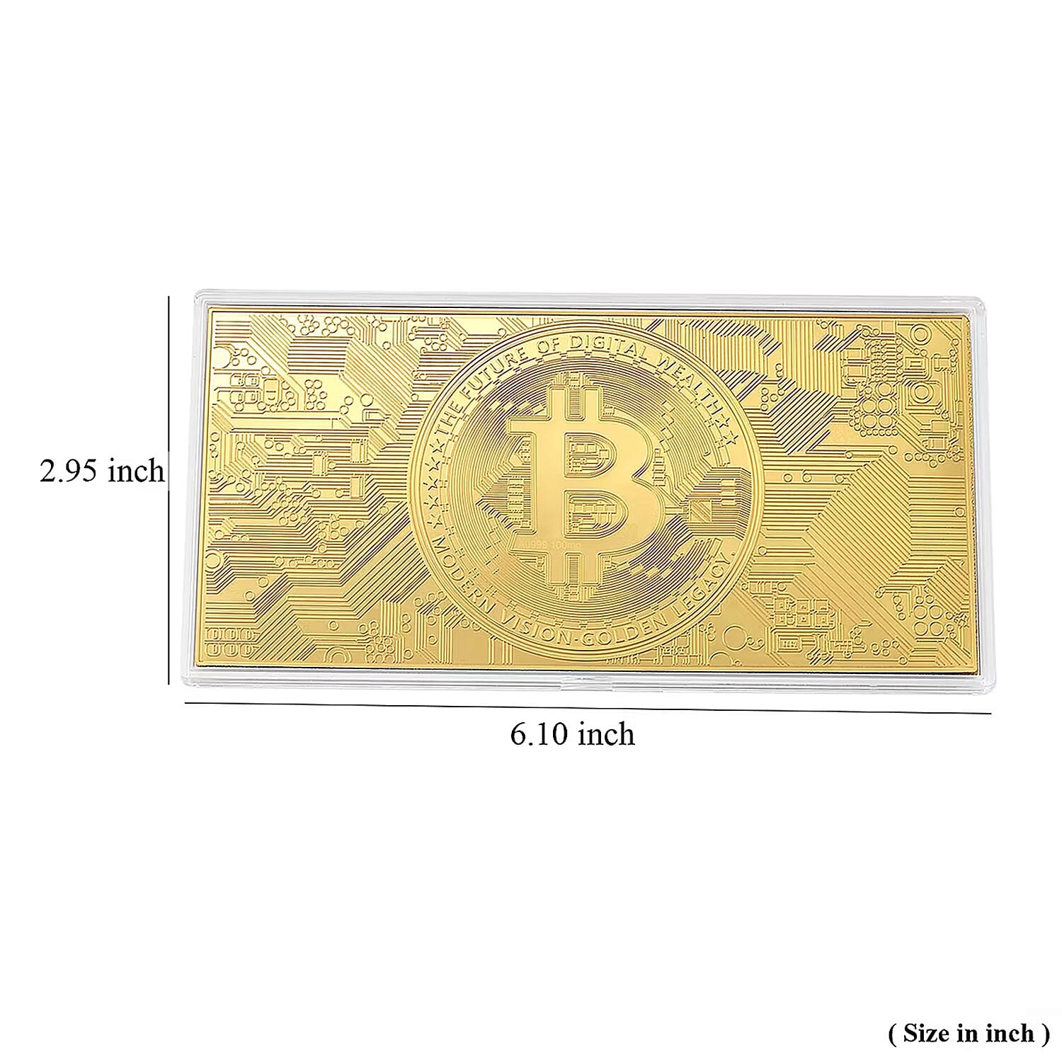 24K Yellow Gold Bitcoin Legacy Embossed Sheet 100 mg