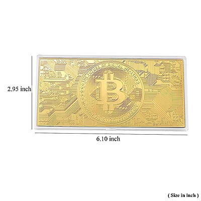24K Yellow Gold Bitcoin Legacy Embossed Sheet 100 mg