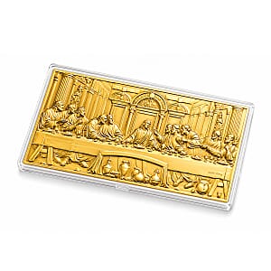 24K Sacred Last Supper Tribute &ndash; A Timeless Symbol of Faith Embossed Sheet (15.5x7.5cm) 100mg