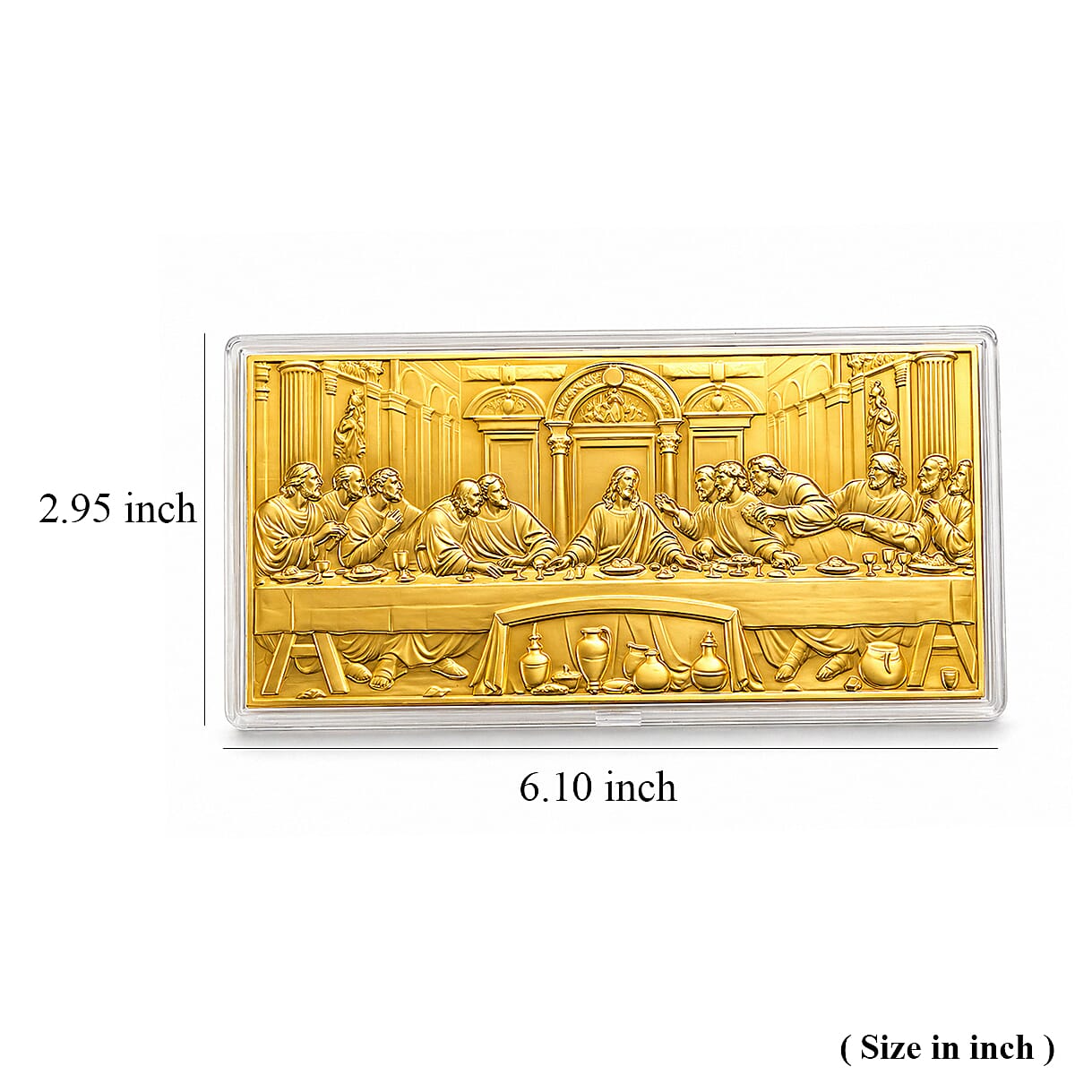 24K Sacred Last Supper Tribute – A Timeless Symbol of Faith Embossed Sheet (15.5x7.5cm) 100mg