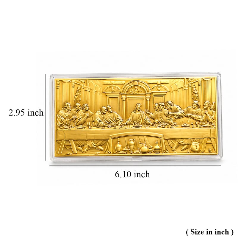 24K Sacred Last Supper Tribute – A Timeless Symbol of Faith Embossed Sheet (15.5x7.5cm) 100mg