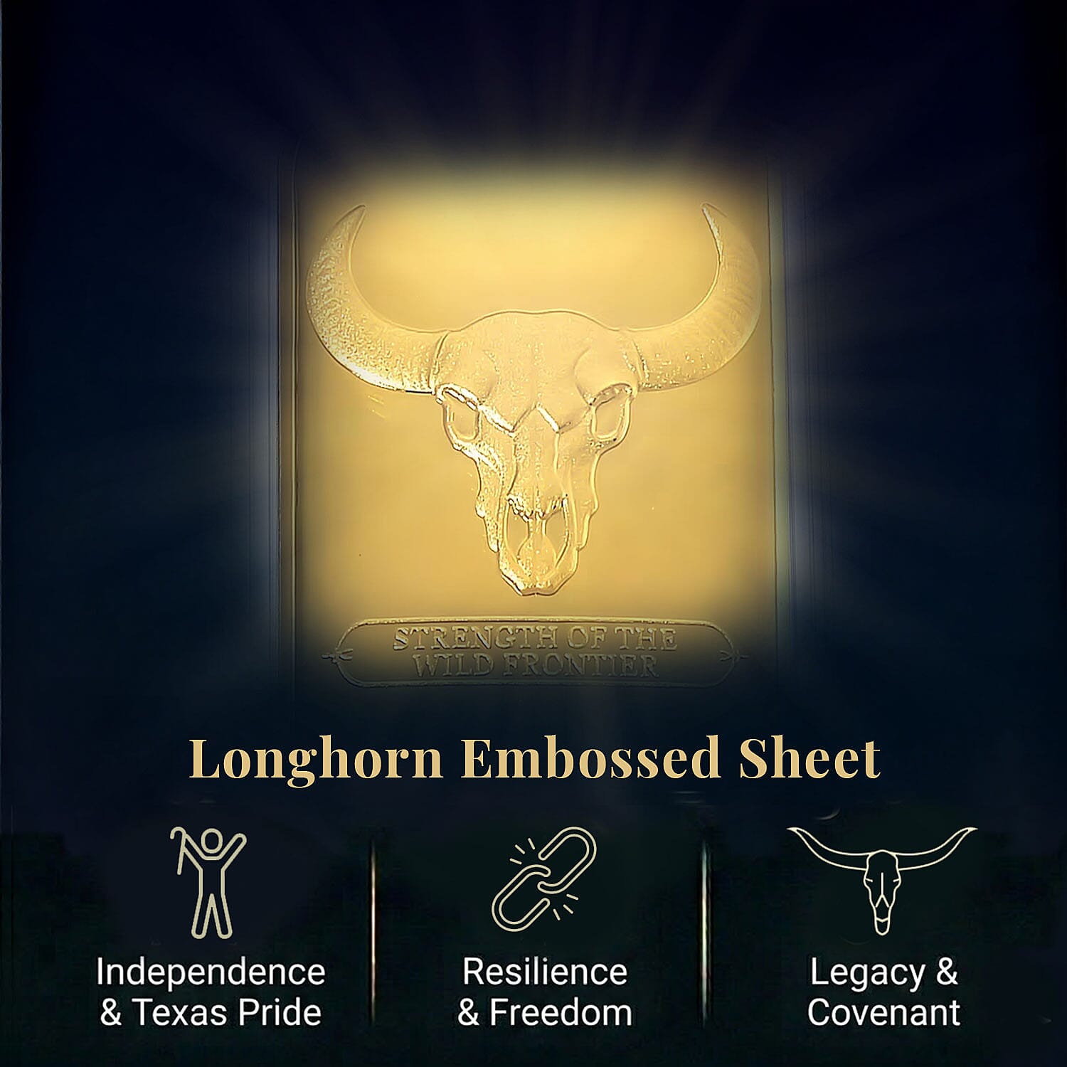Longhorn 24k Gold Embossed Sheet 10mg