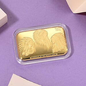 24K Yellow Gold Heritage of the Sacred Land Emboss Sheet (31x45.5mm) 10mg