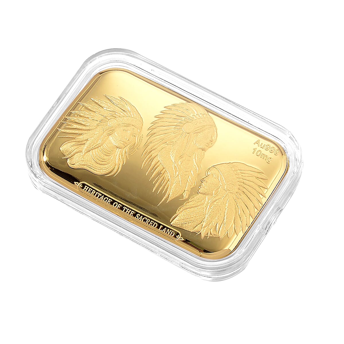 24K Yellow Gold Heritage of the Sacred Land Emboss Sheet (31x45.5mm) 10mg image number 2