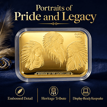 24K Gold Heritage of the Sacred Land – Southwest Style Timeless Spirit Embossed Sheet - Product card gallery slide 3 (10178481783097)