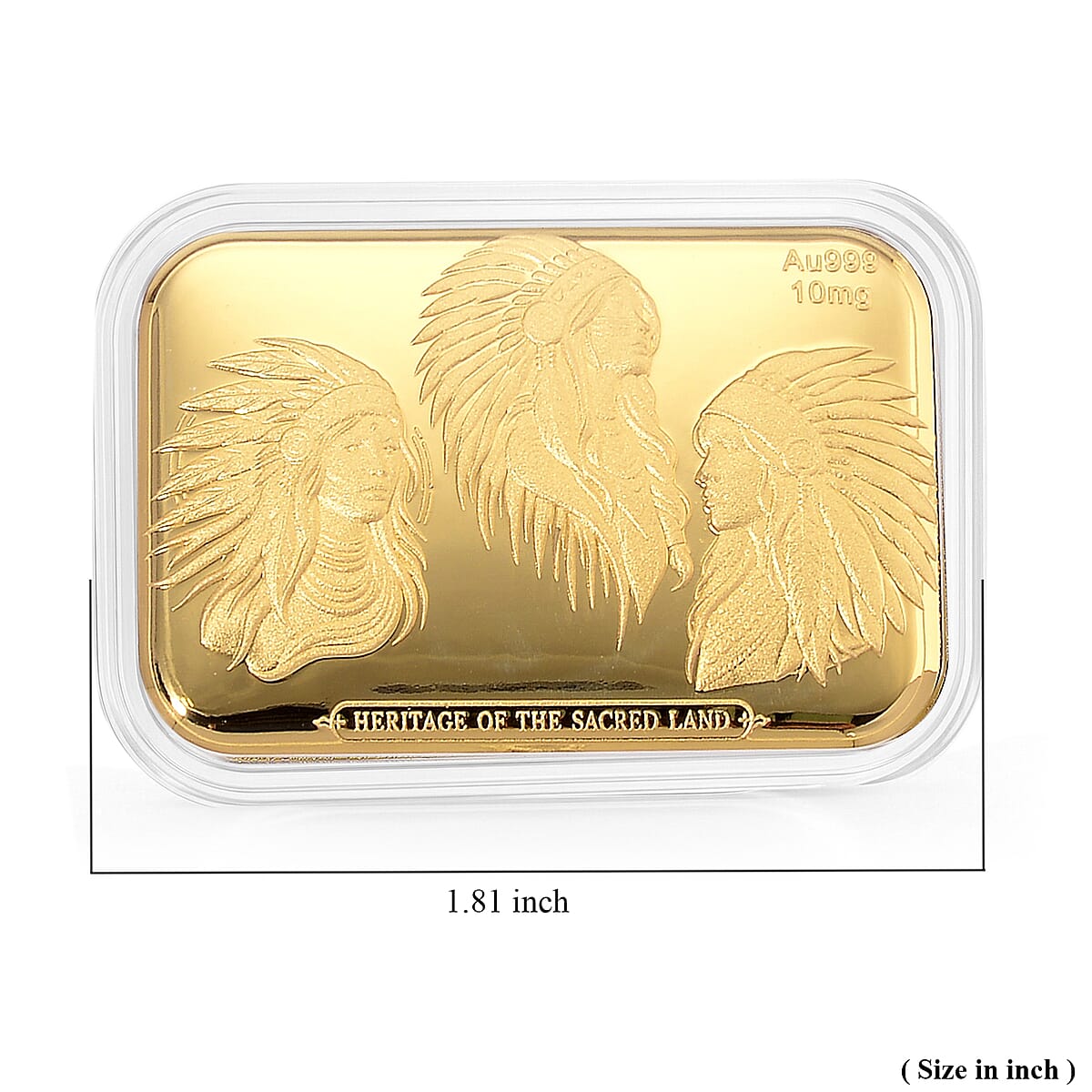 24K Yellow Gold Heritage of the Sacred Land Emboss Sheet (31x45.5mm) 10mg image number 4