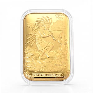 24K Gold Kokopelli &ndash; Southwest Style Spirit of the Ancient Land Heritage Tribute Embossed Sheet