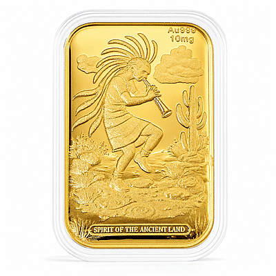 24K Gold Kokopelli – Southwest Style Spirit of the Ancient Land Heritage Tribute Embossed Sheet - Product card gallery slide 1 (10178481946937)
