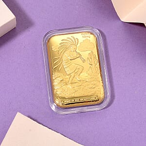 24K Gold Kokopelli &ndash; Southwest Style Spirit of the Ancient Land Heritage Tribute Embossed Sheet