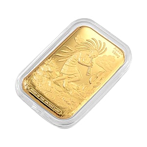 24K Gold Kokopelli &ndash; Southwest Style Spirit of the Ancient Land Heritage Tribute Embossed Sheet