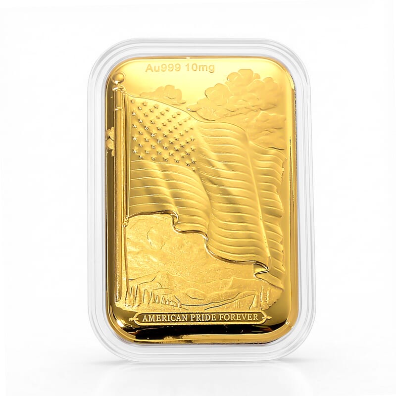 U.S. Flag 24k Gold Embossed Sheet 10mg