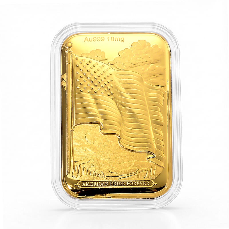 U.S. Flag 24k Gold Embossed Sheet 10mg