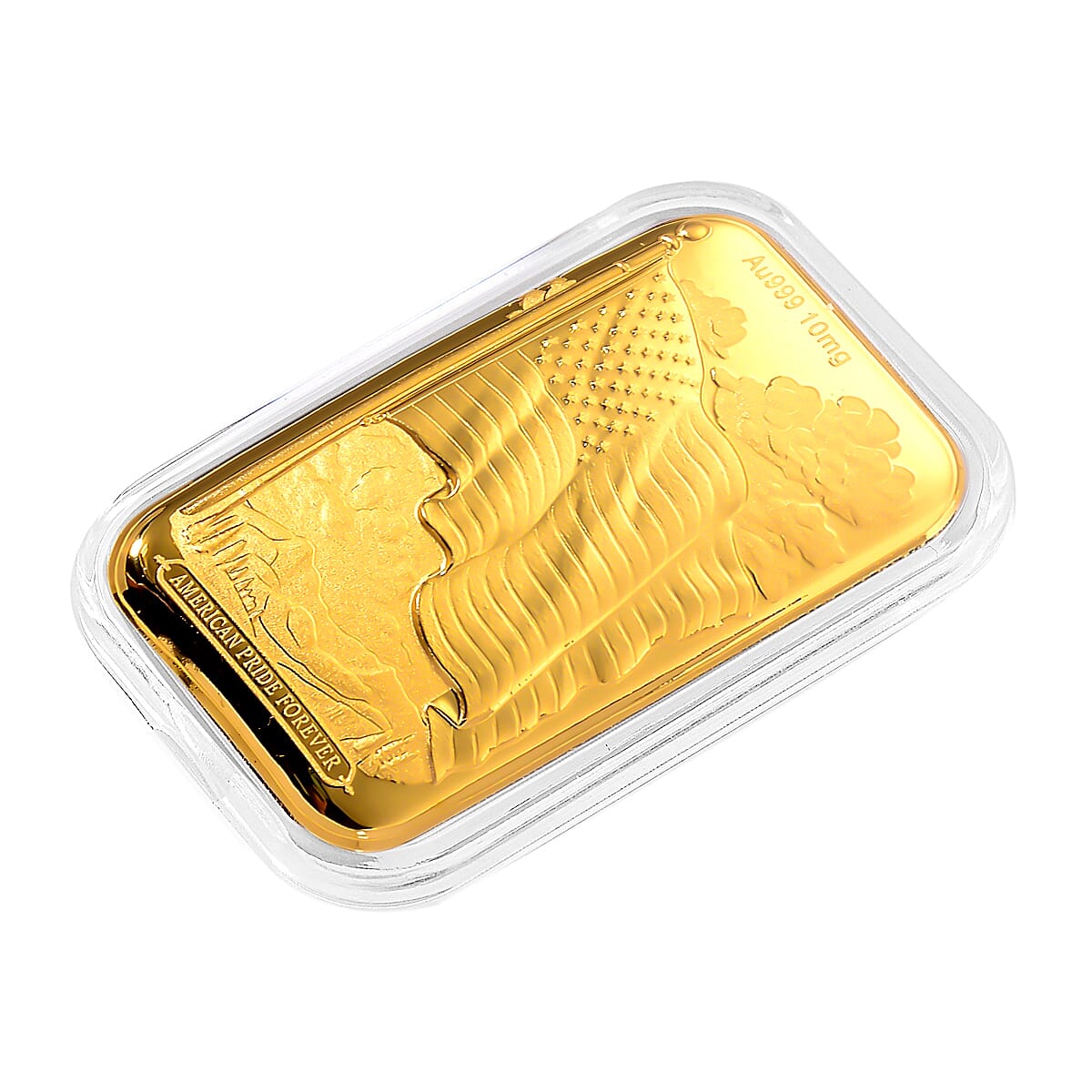 24K Gold American Pride Forever - U.S. Flag Tribute Embossed Sheet (31x45.5mm) 10mg image number 2