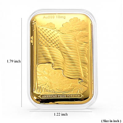 U.S. Flag 24k Gold Embossed Sheet 10mg