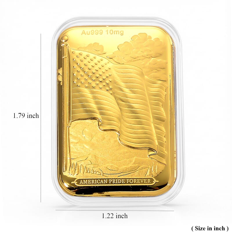 U.S. Flag 24k Gold Embossed Sheet 10mg