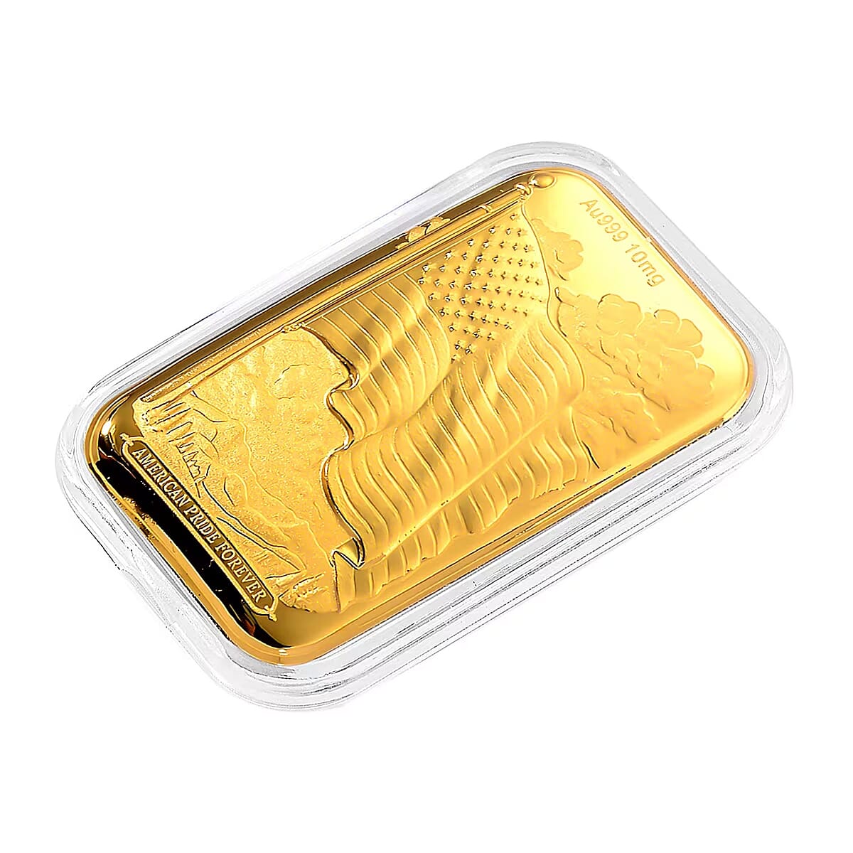 24K Gold American Pride Forever - U.S. Flag Tribute Embossed Sheet (31x45.5mm) 10mg image number 7