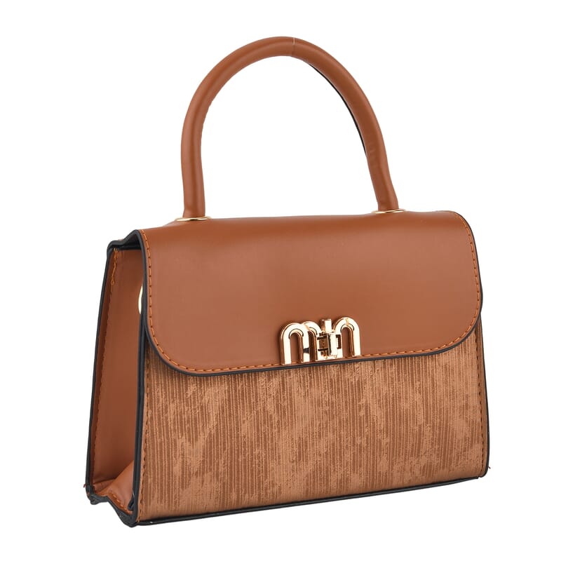 Passage Tan Faux Leather Set of 2 Crossbody Bag with Shoulder Strap