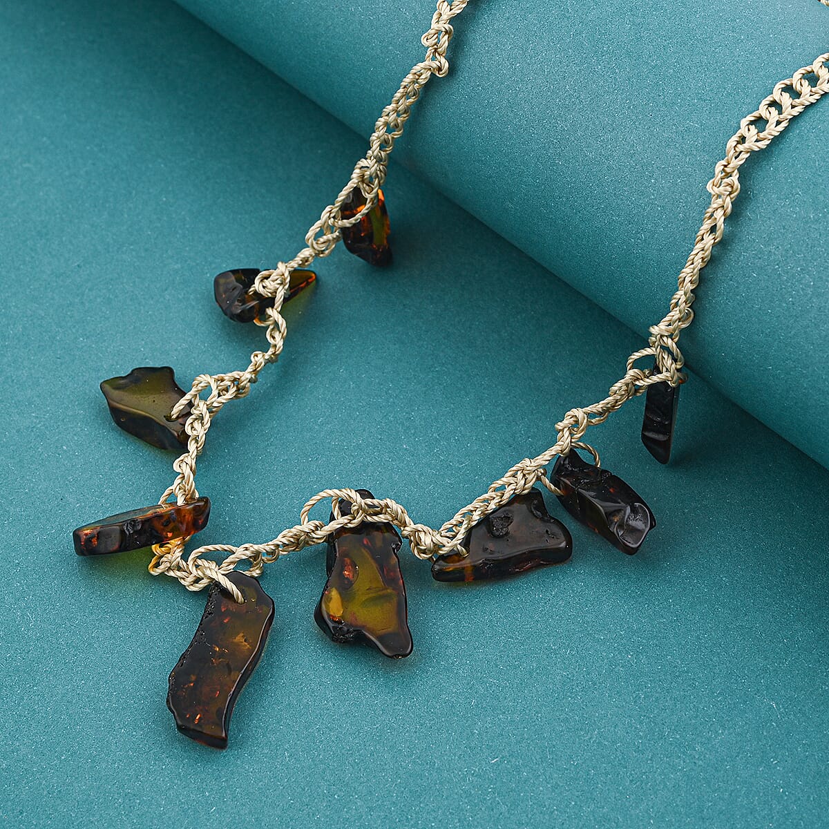 Baltic Amber Rope Chain Necklace 22 Inches  image number 1