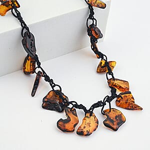 Baltic Amber Rope Chain Necklace 22 Inches