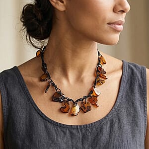 Baltic Amber Rope Chain Necklace 22 Inches