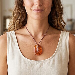 Baltic Amber Red String Rope Chain Necklace 22 Inches 