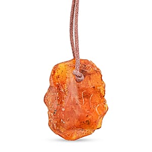 Baltic Amber Red String Rope Chain Necklace 22 Inches 