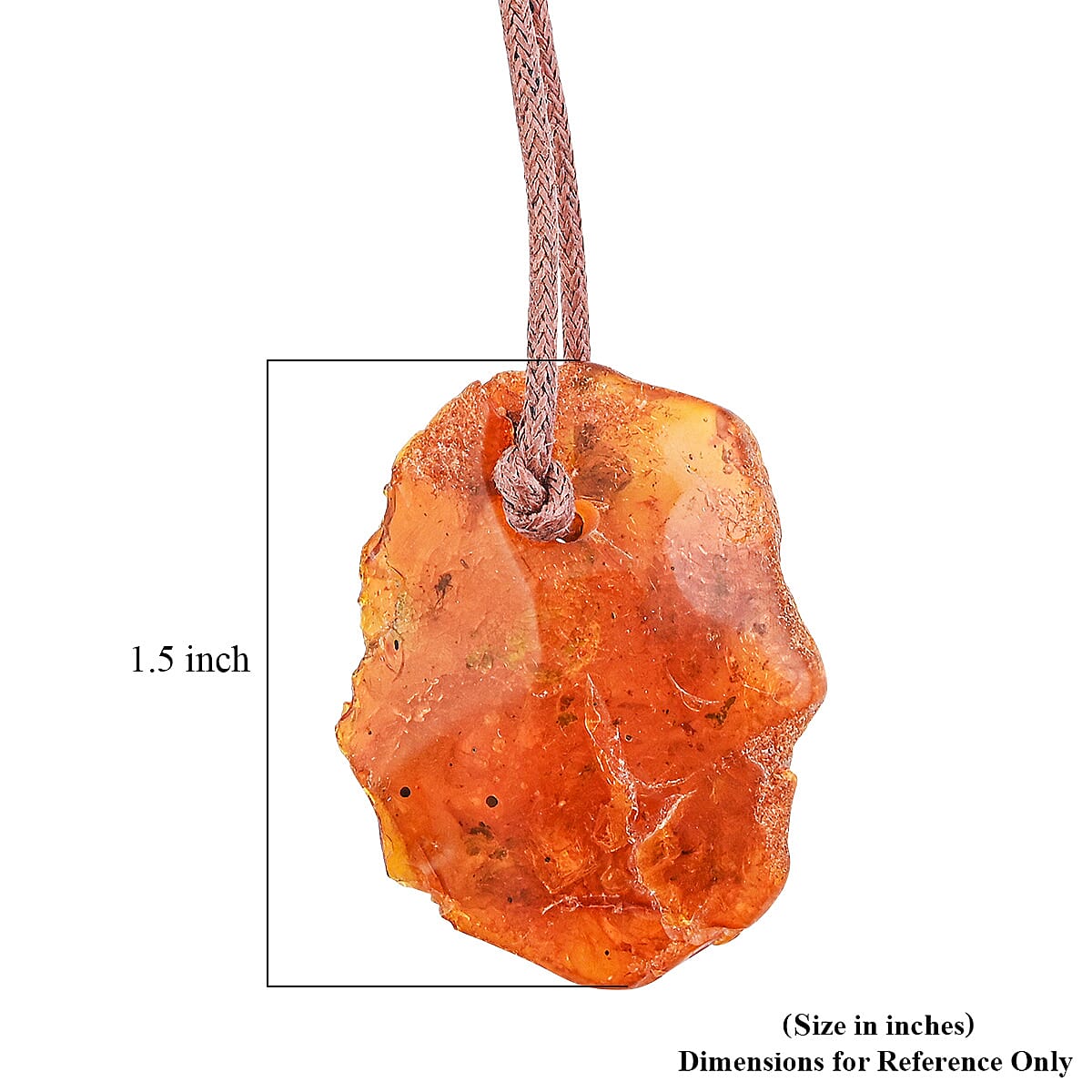 Baltic Amber Red String Rope Chain Necklace 22 Inches  image number 5