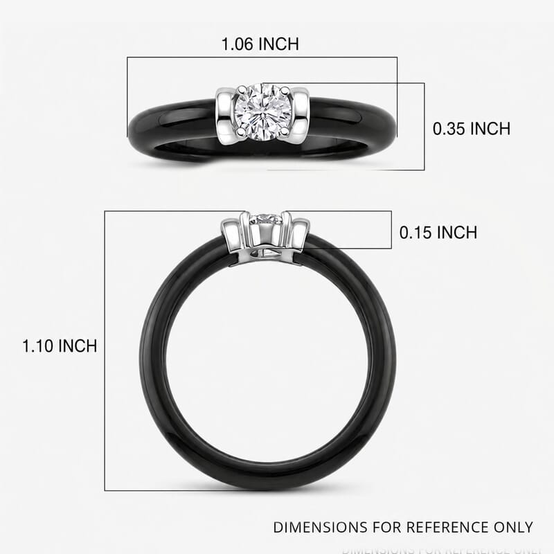 Lab Grown Diamond G-H SI and Black Jade 8.40 ctw Ring in Rhodium Over Sterling Silver (Size 5.0)