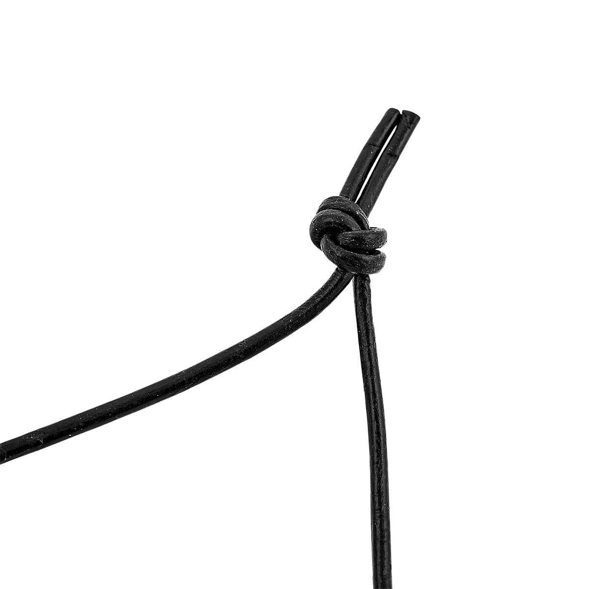 Raw Amber Black Leather Rope Chain Necklace 28 Inches image number 5