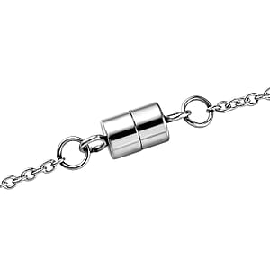 EverTrue Lab Created White Sapphire 4.35 ctw Necklace in Stainless Steel 18 Inches