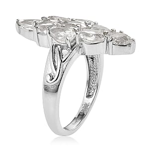 EverTrue Lab Created White Sapphire 4.90 ctw Ring Stainless Steel (Size 8.0)