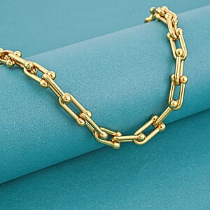 Minimalist Link Necklace (20 Inches) in ION Plated YG Stainless Steel