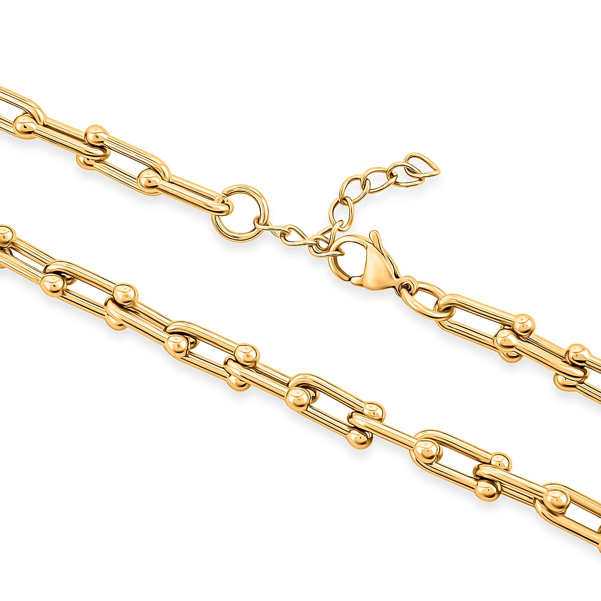 Minimalist Link Necklace (20 Inches) in ION Plated YG Stainless Steel image number 3