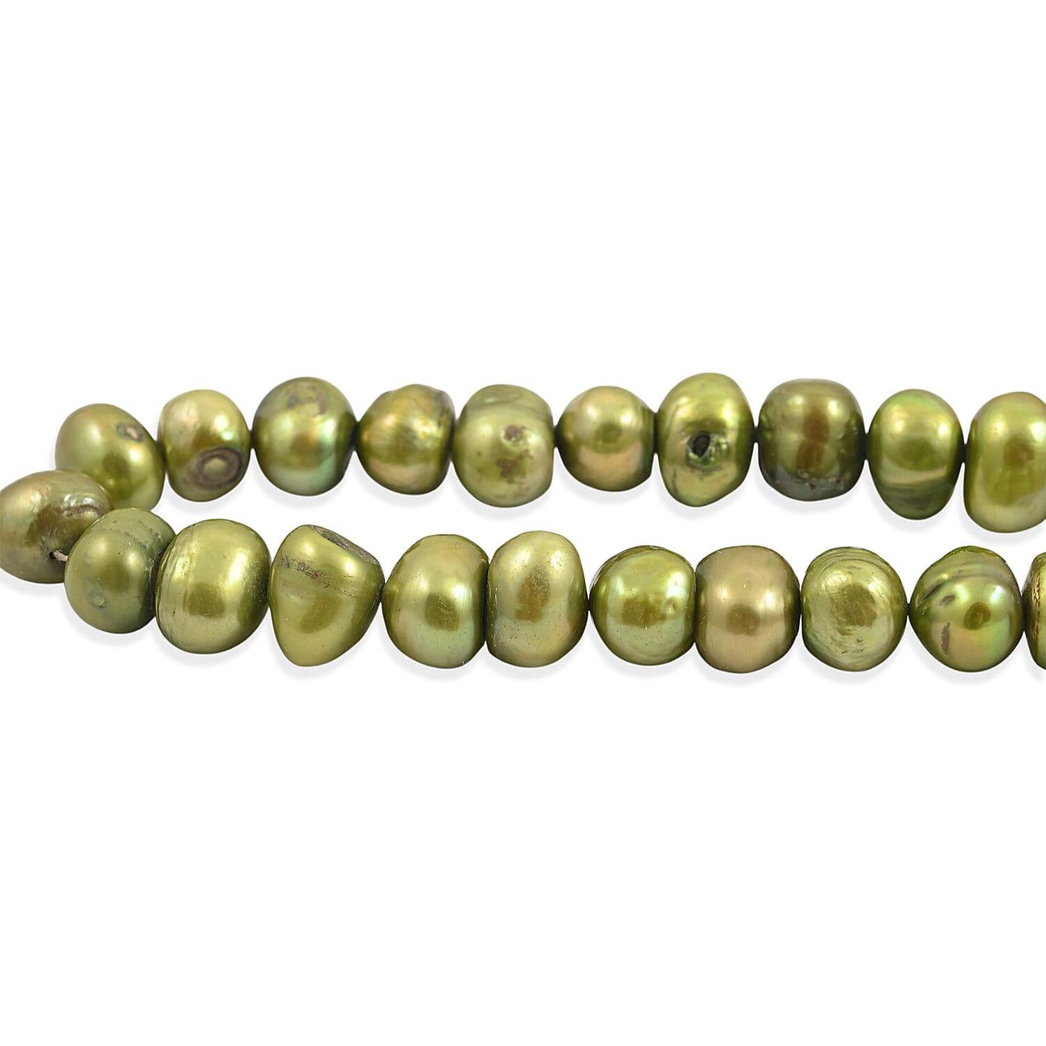 Elongated Green Pearl (D) Necklace (18 Inches)
