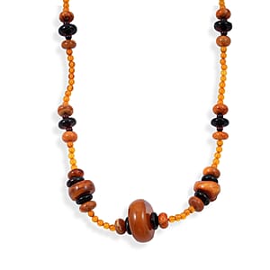 Baltic Amber Beaded Necklace in Sterling Silver (22 Inches)