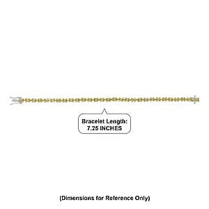 D'Joy Natural Yellow Diamond 4.00 ctw Blooming Flower Bracelet in Rhodium Over Sterling Silver (7.25 In)