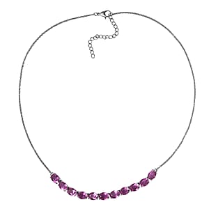 EverTrue African Lilac Quartz (Triplet) 16.30 ctw Necklace in Platinum Bond 18 Inches