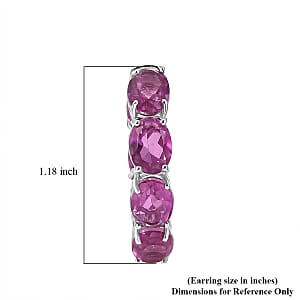 EverTrue African Lilac Quartz (Triplet) 20.75 ctw Hoop Earrings in Platinum Bond