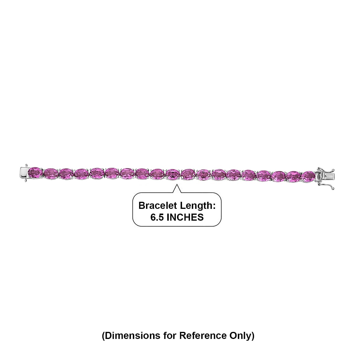 EverTrue African Lilac Quartz (Triplet) 28.20 ctw Radiant Rosary Glow Bracelet in Platinum Bond (6.50 In) image number 4