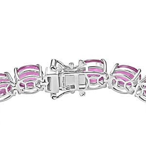 EverTrue African Lilac Quartz (Triplet) 34.00 ctw Bracelet in Platinum Bond (8.00 In)